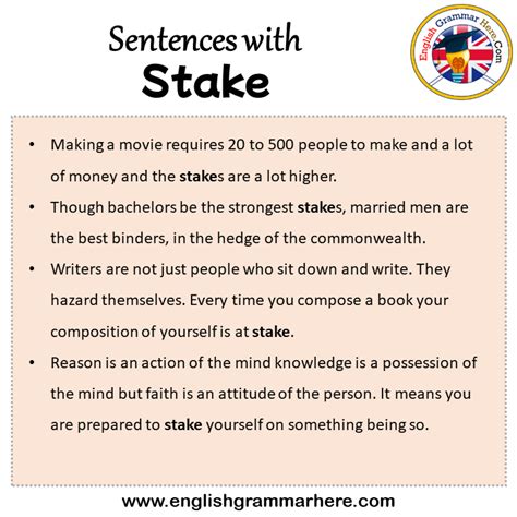stake in a sentence
